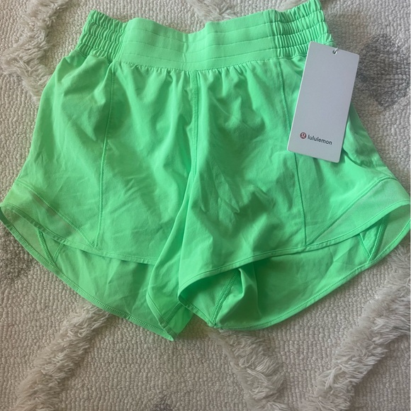 Lululemon Athletica Neon Green Athletic Shorts - Picture 1 of 4